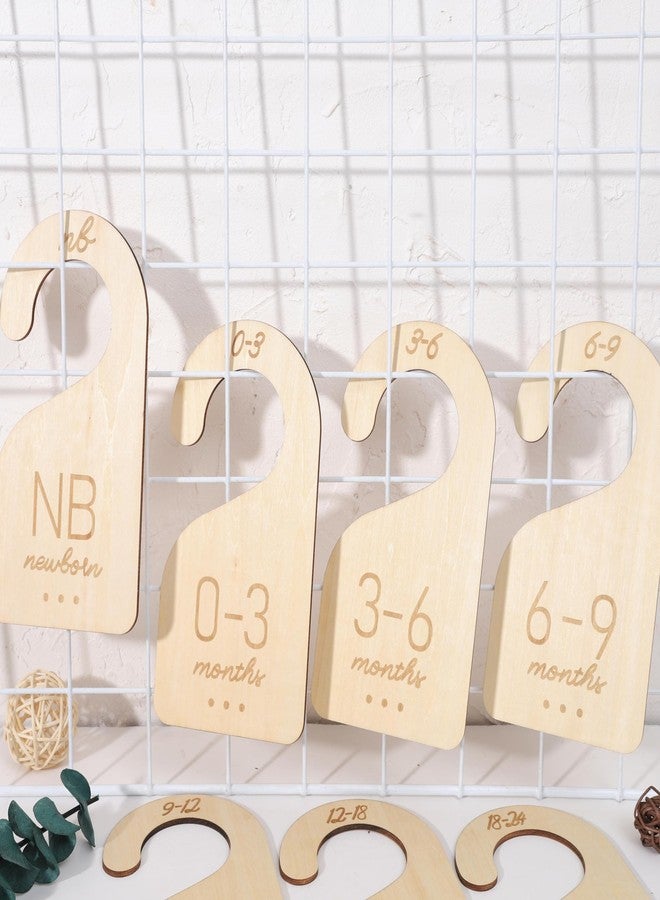 UOAOU Baby Closet Dividers Wooden - Clothes Size Markers for Babies,Organize Babies Closet Hanger,Baby Nursery Closet Dividers,Newborn to 24 Months for Home Nursery Clothes - Image 5